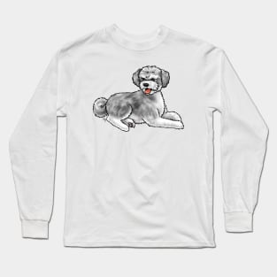 Dog - Aussiedoodle - Gray Long Sleeve T-Shirt